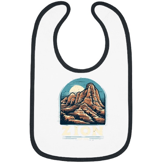 vintages Zion Utah Canyon National Park Retro Graphic Bibs