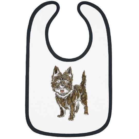 Cairn Terrier Dog Animal Face Graphic Men Women Boys Girls Bibs
