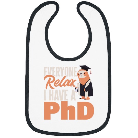 Sloth Pet PhD Graduate Doctorate Degree Sloth PhD Graduation Bibs