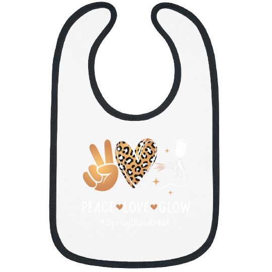 Peace Love Glow Spray Tan Artist Spray Tanning Artist Bibs