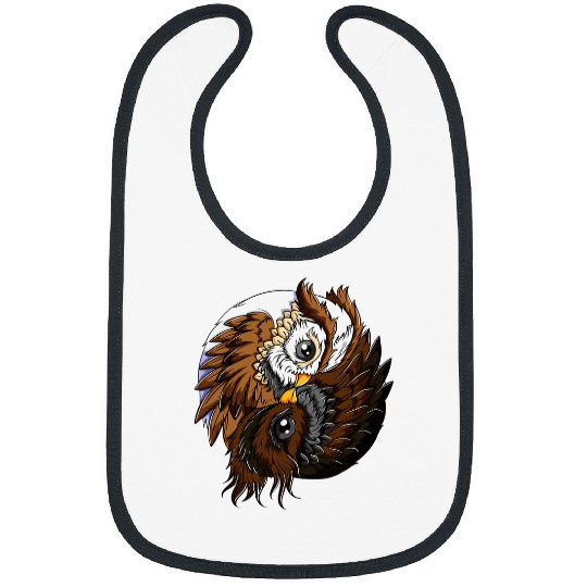 Owl Pet Children s Owl Sturtzflug Harmony With Nature Owl Ying Yang Bibs