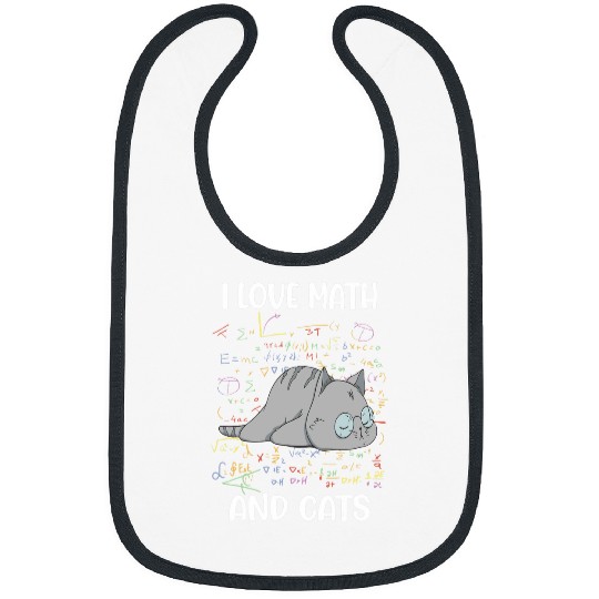 Cat Lover   I Love Math And Cats   Cute Kitty Lover 22 Bibs