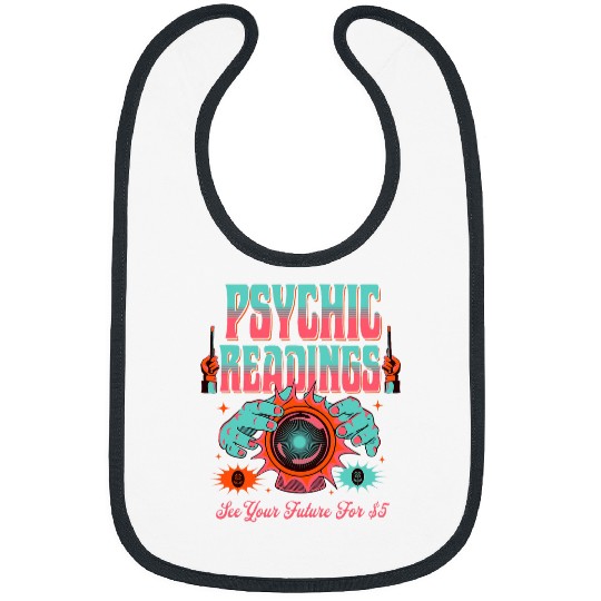 Psychic Readings Fortune Teller Tarot Crystal Ball 2 Bibs