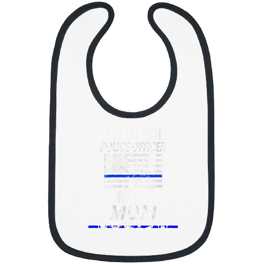Womens s Flag Graphic for Mom of Police Mothers Day Oversized Bibs