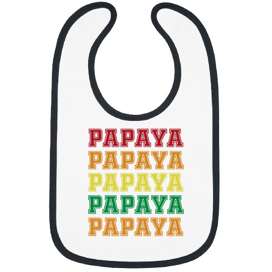 Lacrosse Gift Cool Papaya Lettering Outfit Love Vegan Food Bibs