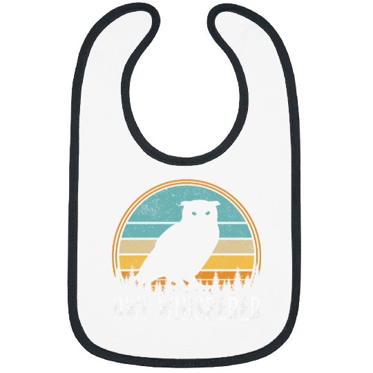 Owl Pet Whisperer Retro Birds Of Prey Enthusiast Nocturnal Bibs
