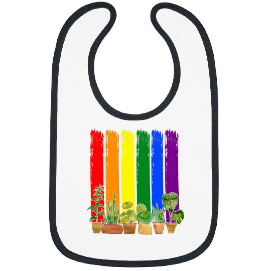 Plants Gardening Lovers Gardener LGBT Gay Pride Rainbow Flag Bibs