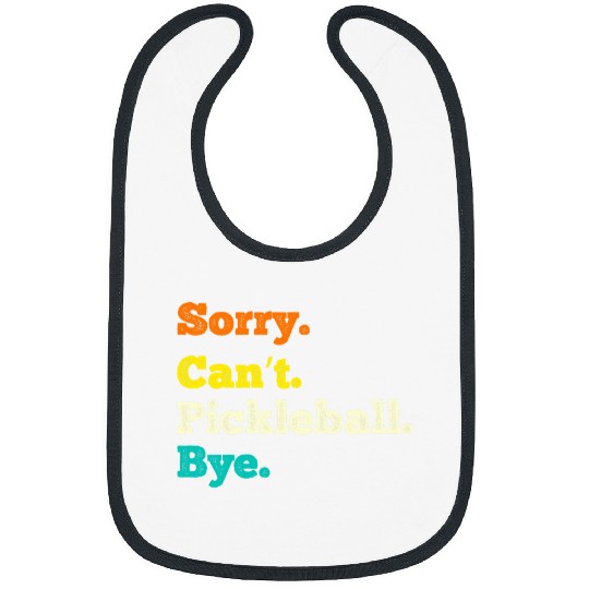 Lacrosse Gift Funny Pickleball Pun Pickle Ball Player Humor Men women Bibs