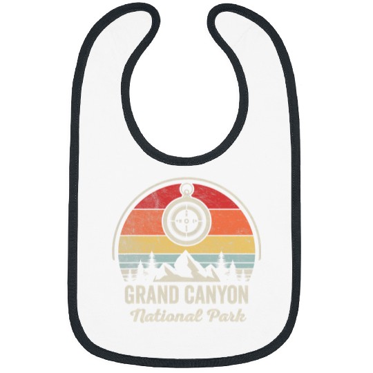 vintages Retro Grand Canyon National Park Map Sunset 1 Bibs