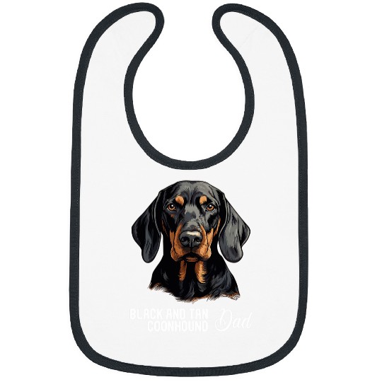 Black and Tan Coonhound Dad Dog Black and Tan Coonhound Bibs