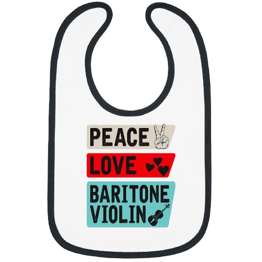 Baritone Violin Musical Instrument Orchestra Music Lovers Bibs