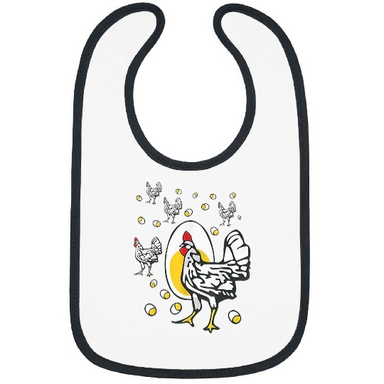 Chicken Lover Roseanne Chicken 2Funny Roseanne Rooster and Egg Men Boy Bibs