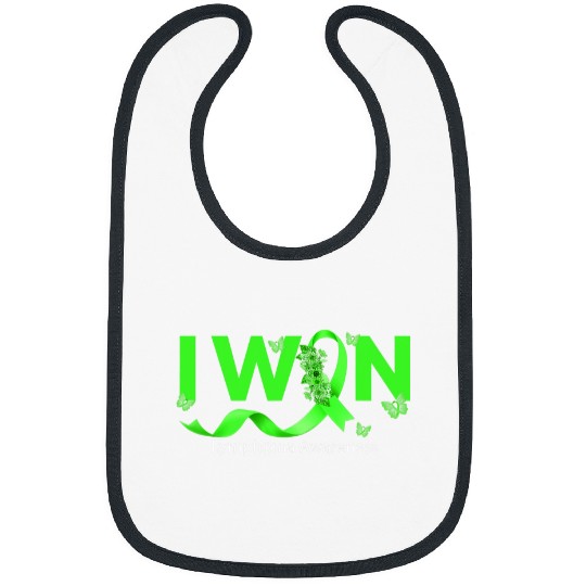 Butterfly I Win Lime Green Ribbon Lymphoma Awareness Bibs