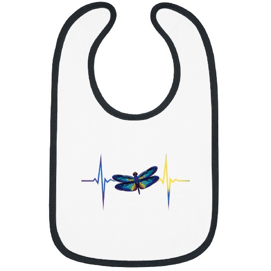 Dragonfly Heartbeat Entomologist Insect Dragonfly Lover Bibs