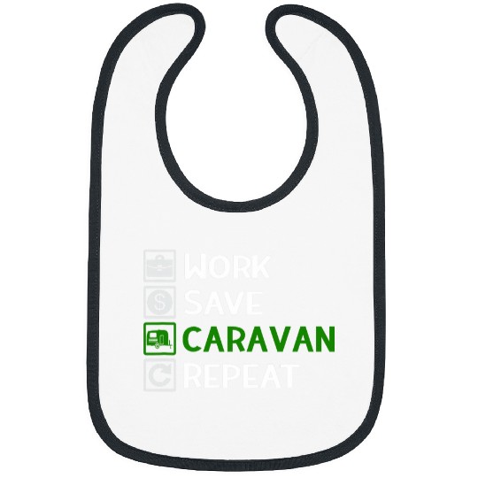 Work Save Camp Repeat Camping Camper Tents Outdoor Natural Bibs