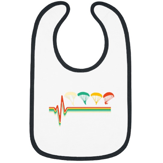 vintages Skydiving Heartbeat Paragliding Parachute Skydiver Bibs