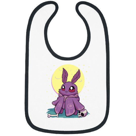 Pastel Goth Kawaii Anime Cute Baby Mothman Cryptid Bibs