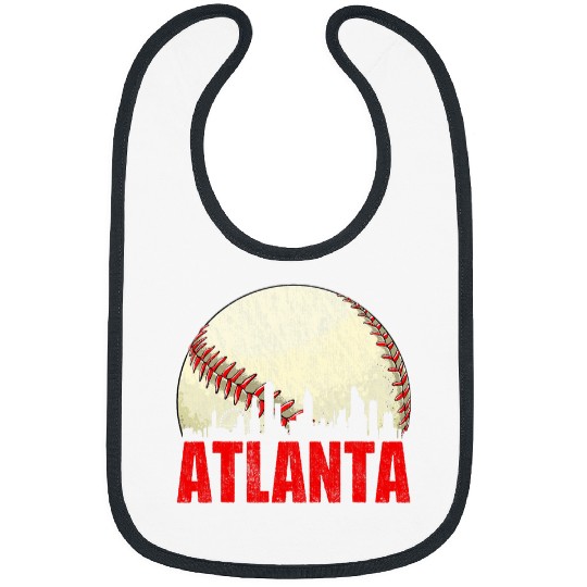 Atlanta vintages Baseball Lover Player and Fans Graphic Bibs