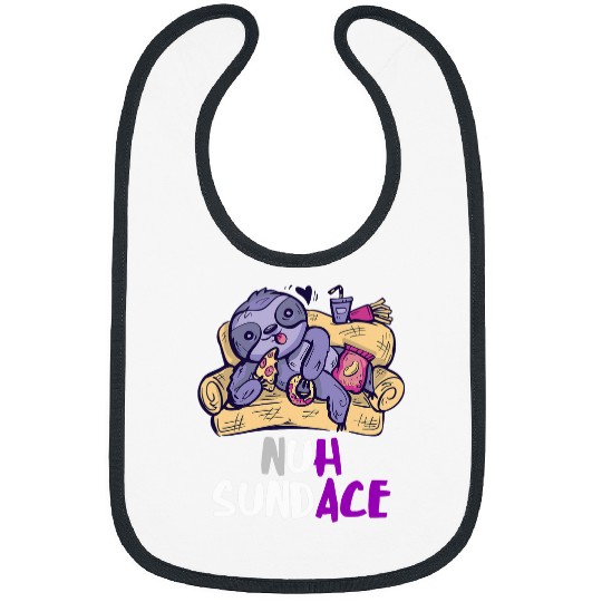 Sloth Pet Ace No Sunday Gothic Lazy Sloth Asexuality LGBQA Asexual Bibs