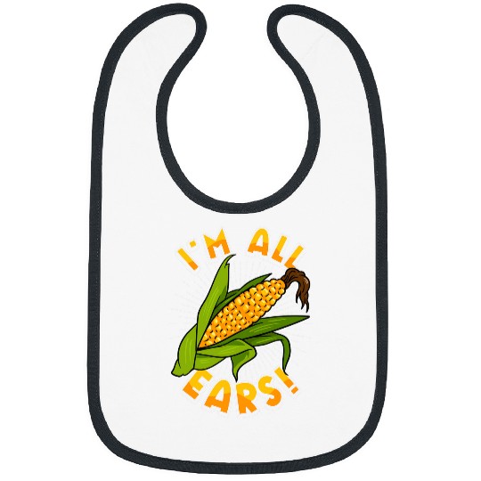 Lacrosse Gift Corn Cob Design For Maize Food Lover 2Im All Ears Bibs