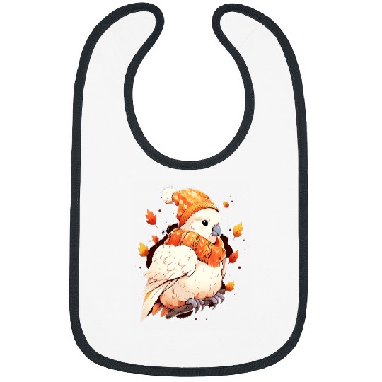 Cockatoo Bird Parrot Autumn Fall Leaves Thanksgiving Bibs