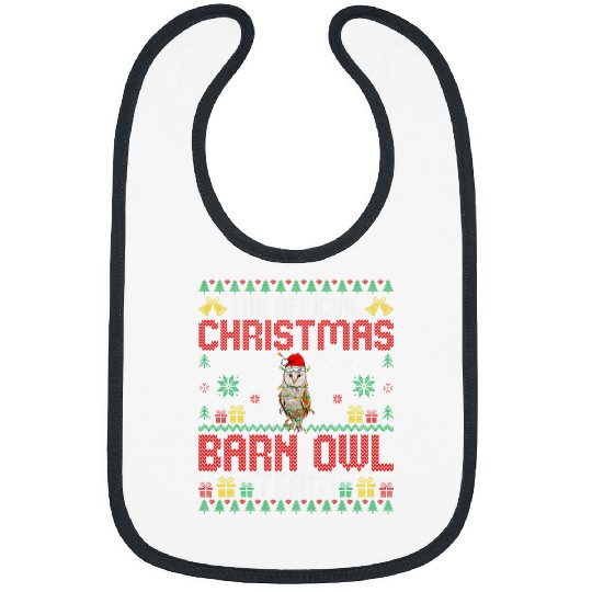 Owl Pet Christmas Barn Owl Team Barn Owl Wearing Santa Hat Xmas Bibs