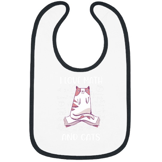 Cat Lover   I Love Math And Cats   Cute Cats Teacher Bibs