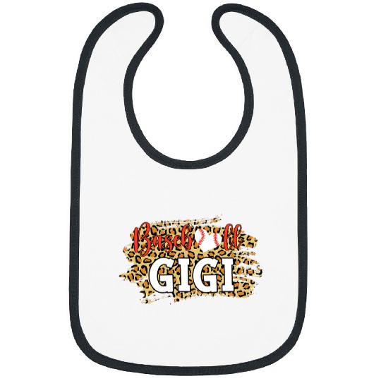 Baseball Gigi Leopard Funny Softball MotherS Day Bibs