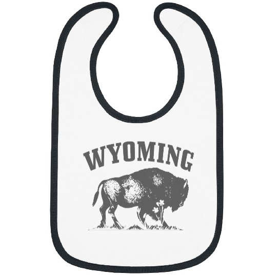 Wyoming Bison American Buffalo Nature Lover Hiking Camping 1 Bibs