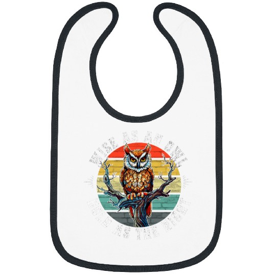 Owl Pet Wise As An Owl Bold As The Night Twilight Majestic Wisdom Bibs
