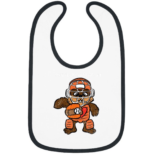 Baseball Catcher Valentines Day Men Women Boys Kids Bibs