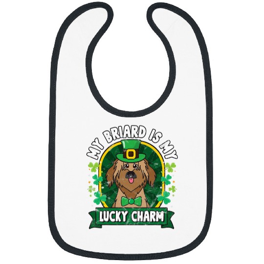 Briard St Patricks Lucky Charm Mom Dad Gift Bibs