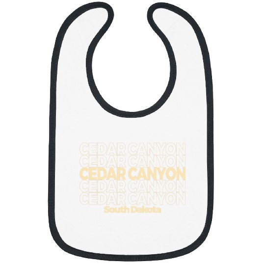 vintages Cedar Canyon South Dakota Repeating Text Bibs
