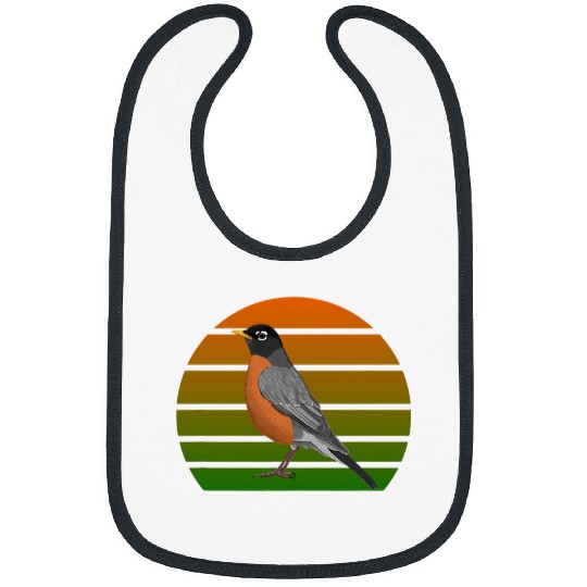 Lacrosse Gift American Robin Bird Birder Birdlover Animal Biologist Bibs