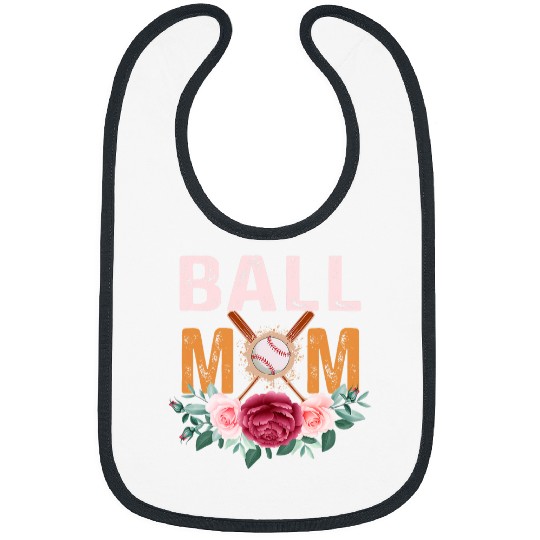 Baseball Mom Ball Mom Mother Softball Cheer Mom 3 Bibs