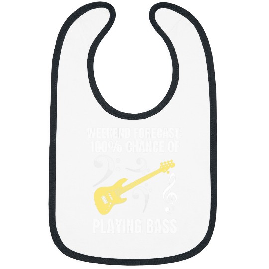 Bass Guitar Player Music Guitarist Rock Musician Clef Notes Bibs