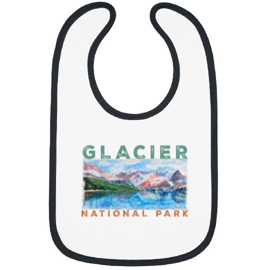 Retro Glacier National Park Montana Women Men Kids Hiking Bibs