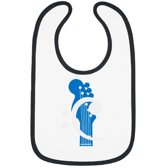 Bass Guitar Player Bassist Music Headstock vintages Men Bibs