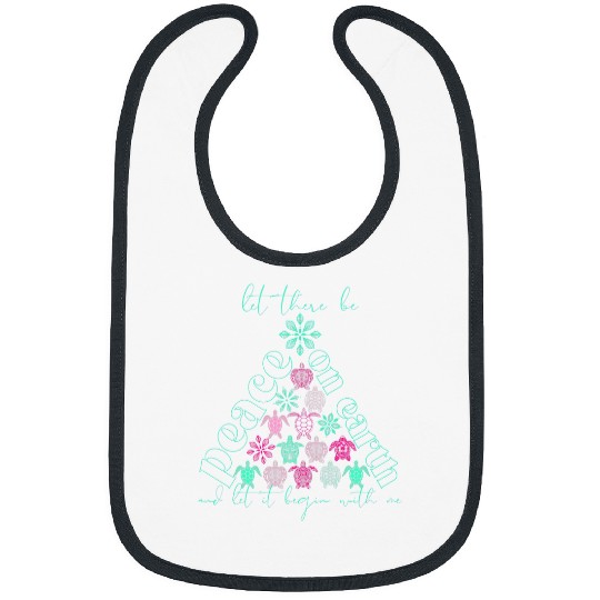 Turtle Pet Peace on Earth Sweet Sea Turtle Christmas Tree Southern Bibs