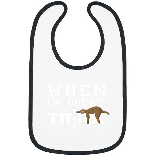 Sloth Pet Chess Sloth In Doubt Chess Player Chess Club Chessboard Game Bibs