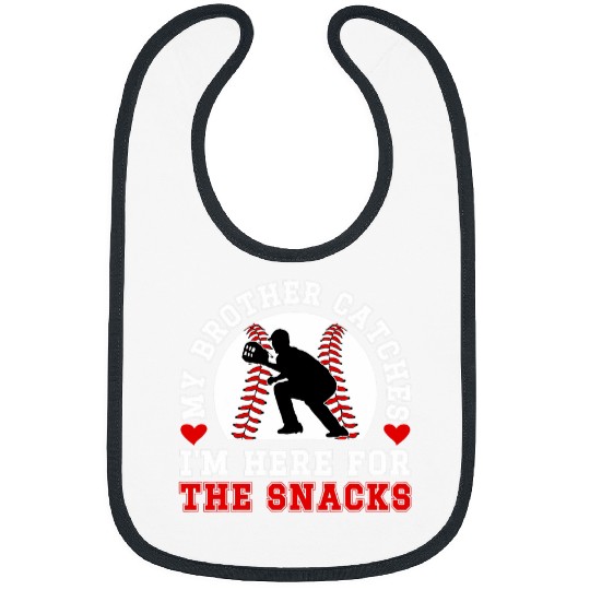 Baseball Catcher Sister Funny Sister Of A Baseball Catcher Bibs