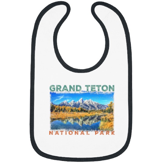 Retro Grand Teton National Park Wyoming Est 1929 Hiking 1 Bibs