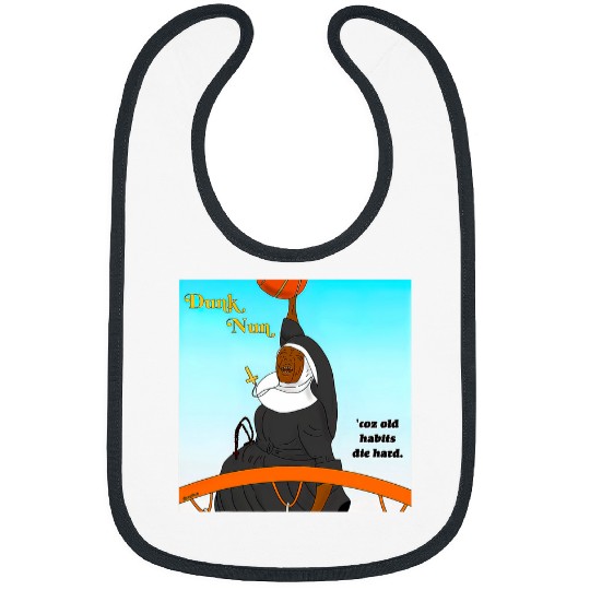 Dunk Nun Coz Old Habits Die Hard Nun Playing Basketball Bibs