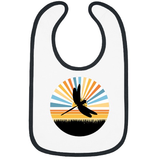 Dragonfly 2Sunset Retro Insect Bug Bibs