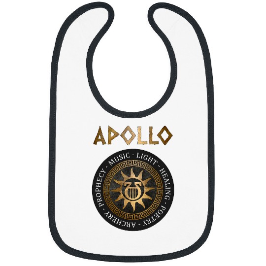 Apollo Ancient Greek God of Music and Light Lyre Symbol Bibs