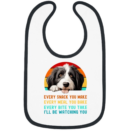 Bearded Collie Dog Mom Dad Presents Every Snack You Make Bibs