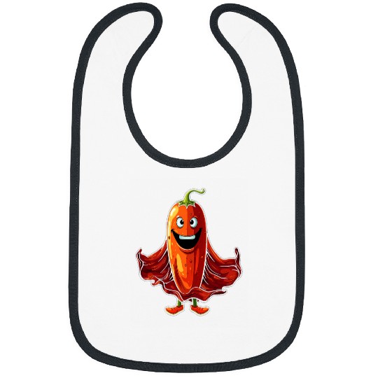 Lacrosse Gift Chili Superhero Hot Spicy Pepper Chillis Kawaii Bibs