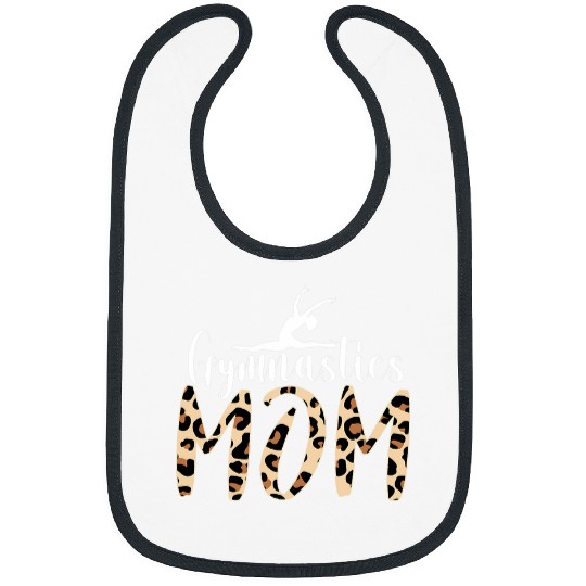 Gymnastics Mom Leopard Print Cute Gymnast Parent Womens 1 Bibs