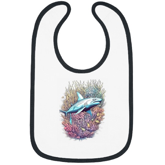 Shark Coral Reef Underwater Sea Ocean Diving 1 Bibs