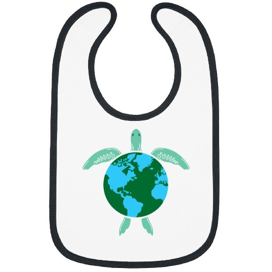 Turtle Pet Planet Funny Environment Earth Day Bibs